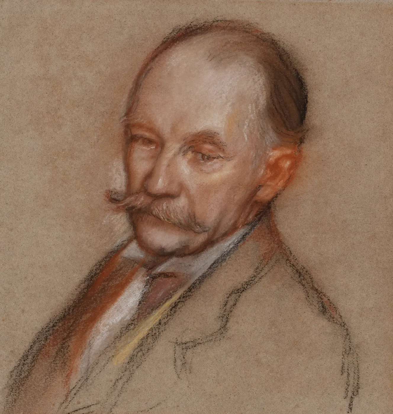 Portrait drawing of the writer Thomas Hardy, by Sir William Rothenstein.